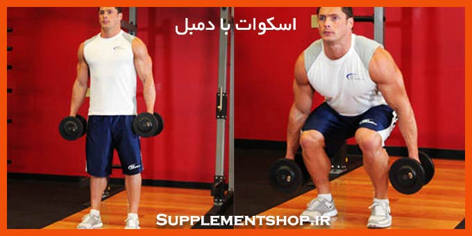 اسکوات با دمبل